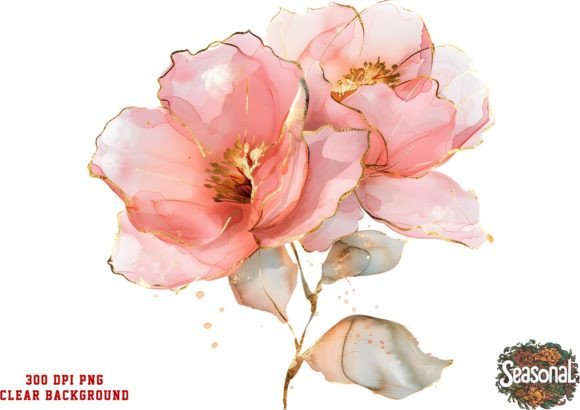 Boho Mother's Day Flowers Clipart for Spring Designs