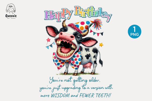 Bring on the Laughs with Sarcastic Birthday Cow Clipart