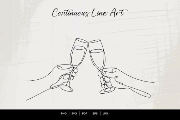 Celebrate in Style with Elegant Line Art SVG Designs