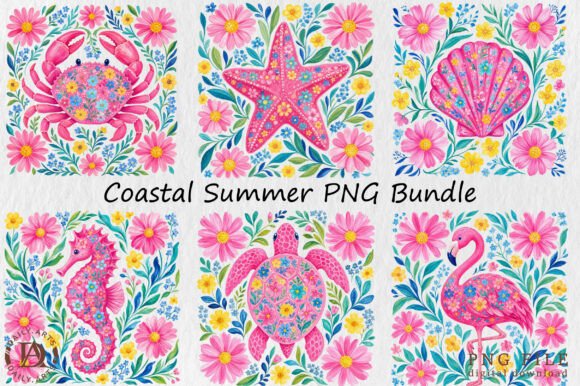 Coastal Summer PNG Bundle: Your Design Toolkit