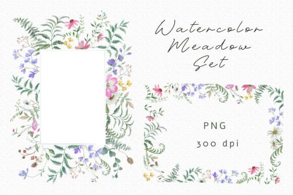 Designing with a Watercolor Wildflower Meadow Set: A Creative Guide