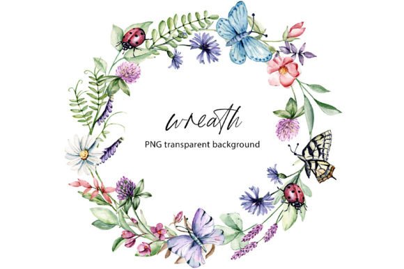 Enchanting Watercolor Wreath Frame: Your Creative Toolkit