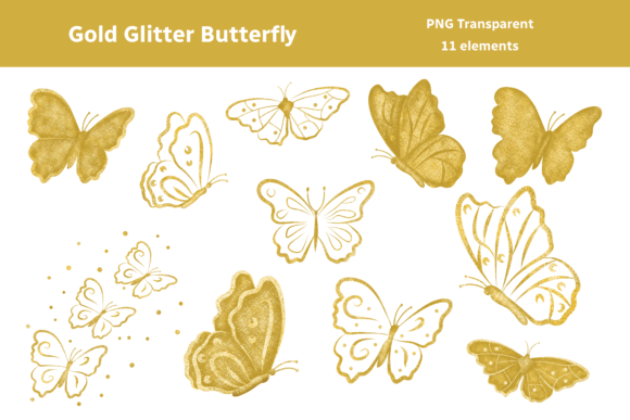 Gold Glitter Butterfly: A Touch of Luxury for Your Creative Projects