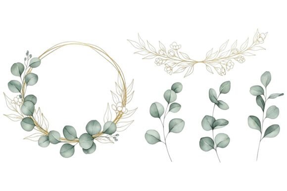 The Gold Eucalyptus Wreath: Elegant Design for Modern Projects