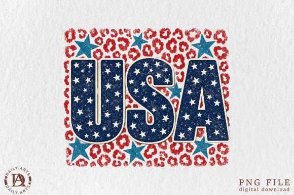 Vintage Leopard USA PNG: Bold Graphics for Modern Design