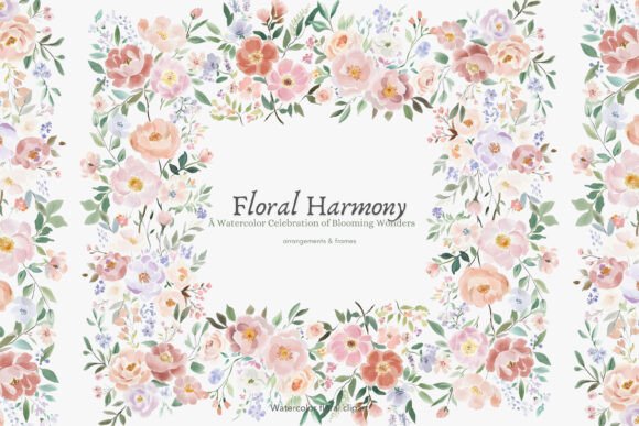 Watercolor Floral Frames & Bouquets: A Designer's Botanical Toolkit
